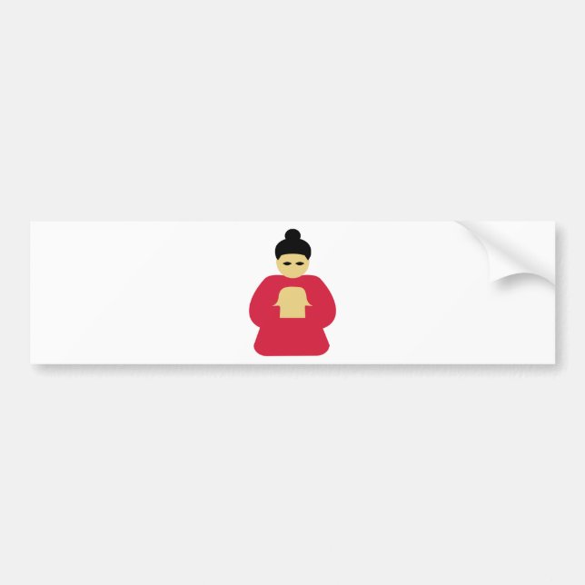 Kinesisk asiatisk person bildekal (Framsidan)