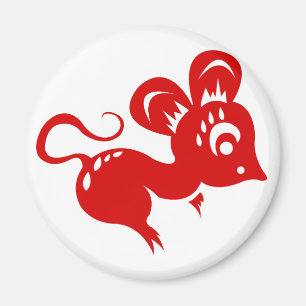 Kinesisk astrologiråttaillustration magnet