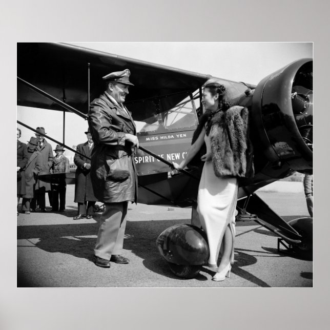 Kinesisk Aviatrix, 1939 Poster (Framsidan)