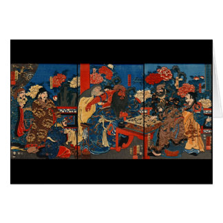 Kinesisk Baron Kan-u 1853 Hälsningskort