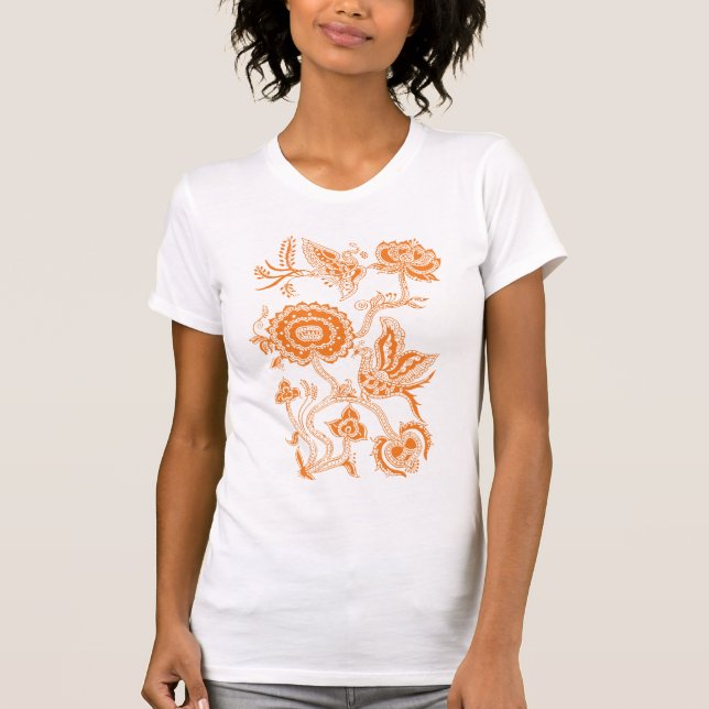 Kinesisk batik-ORANGE Tröja (Framsida)
