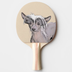Kinesisk belagd hårlös målning Original Hund Art Pingisracket