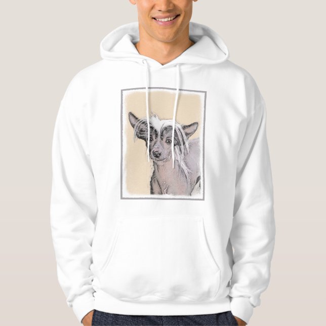 Kinesisk belagd hårlös målning Original Hund Art Sweatshirt (Framsida)