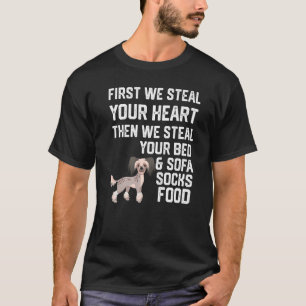 Kinesisk belagd hund Stör ditt hjärta - stam din T Shirt