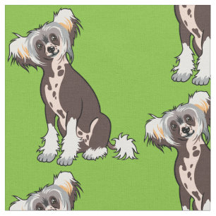 Kinesisk bestred Hund Fabric Tyg