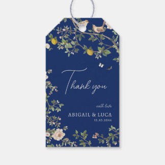 Kinesisk blom- och fågelbröllopsinbjudan presentetikett