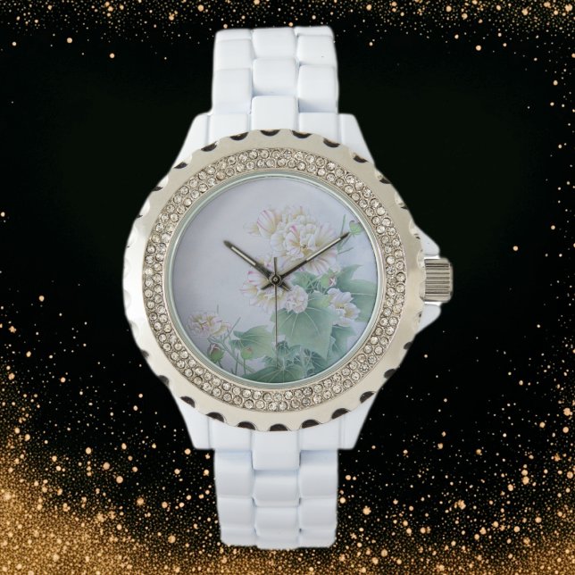 Kinesisk blomma med fjäril armbandsur (Skapare uppladdad)