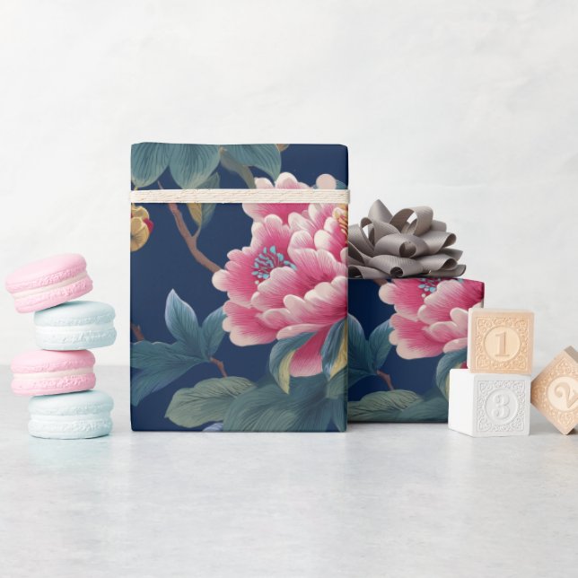 Kinesisk blomsterstil presentpapper (Baby Shower)