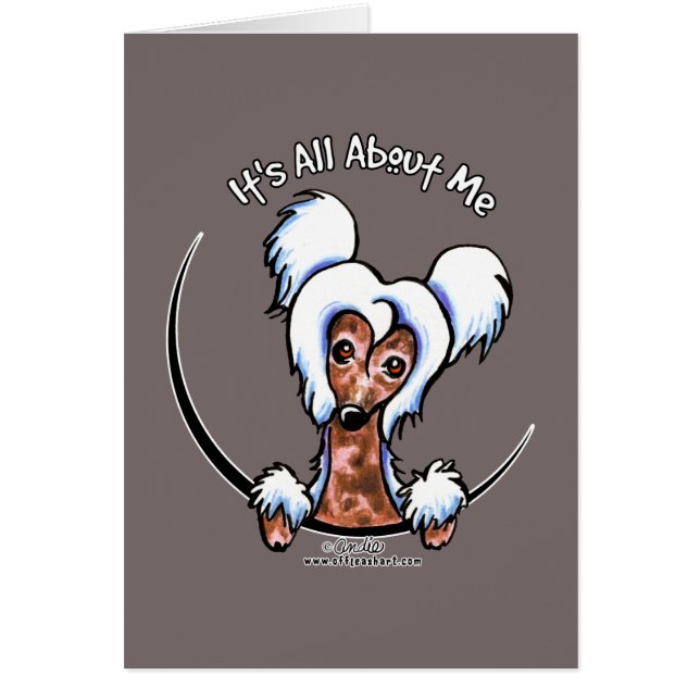 Kinesisk Crested IAAM Hälsningskort (Framsidan)