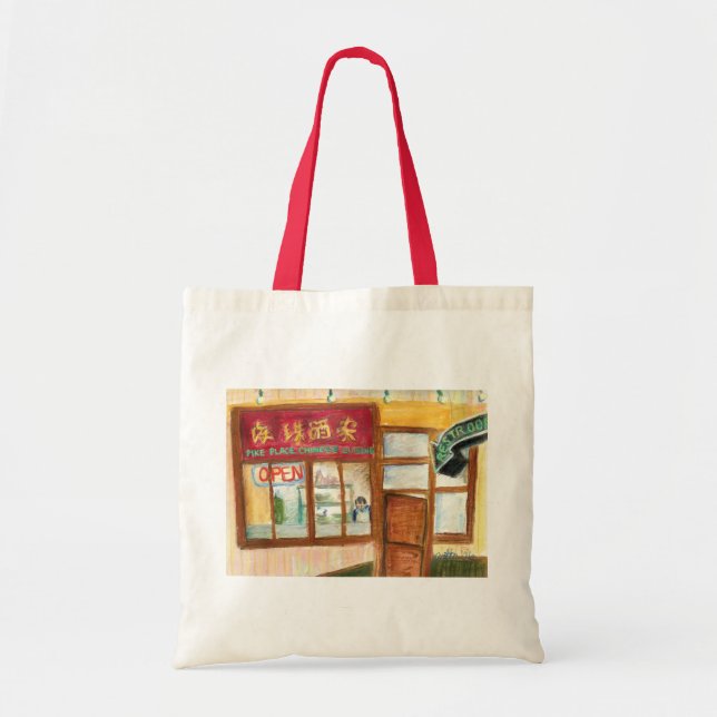 Kinesisk Cuisine Bag (Pike Ställe Market Seattle) Tygkasse (Framsidan)