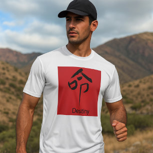 Kinesisk Destiny Symbol Calligraphy T Shirt