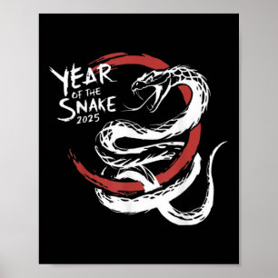 Kinesisk djurparkssignal 2025 år för Snak Poster