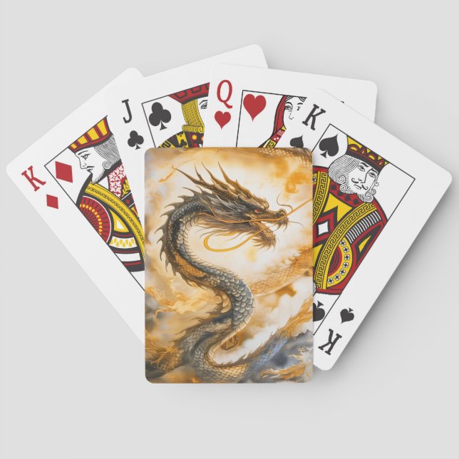 Kinesisk dragon casinokort (Baksidan)