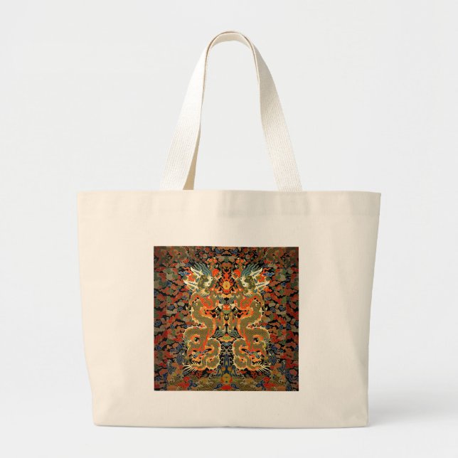 Kinesisk dragon Colorful Art Jumbo Tygkasse (Framsidan)
