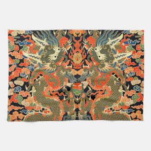Kinesisk dragon Colorful Art Kökshandduk