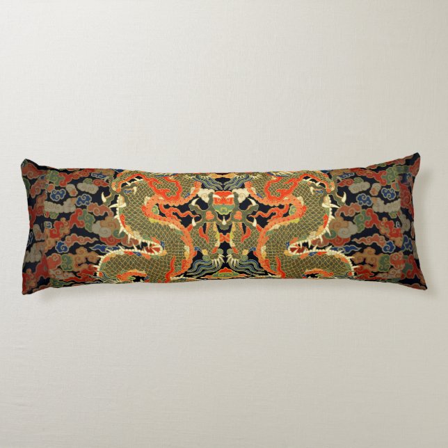 Kinesisk dragon Colorful Art Kroppskudde (Baksidan)