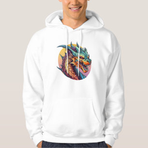Kinesisk dragon Colorful Tecknad Hoodie