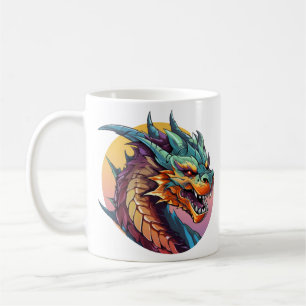 Kinesisk dragon Colorful Tecknad Kaffemugg