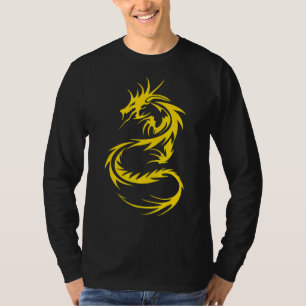Kinesisk dragon Fantasy Tatto Guld Mythical Animal T Shirt