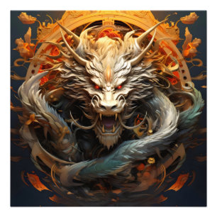 Kinesisk dragon fototryck