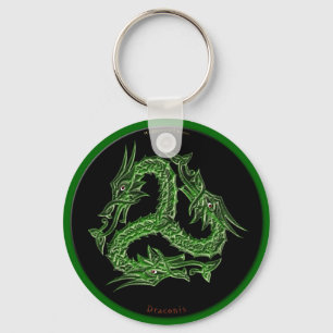 KINESISK DRAGON-GRÖNT NYCKELRING