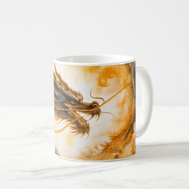 Kinesisk dragon kaffemugg (Framsida höger)