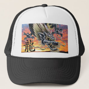 Kinesisk dragon med Kanji Baseball Hat-Customized Keps