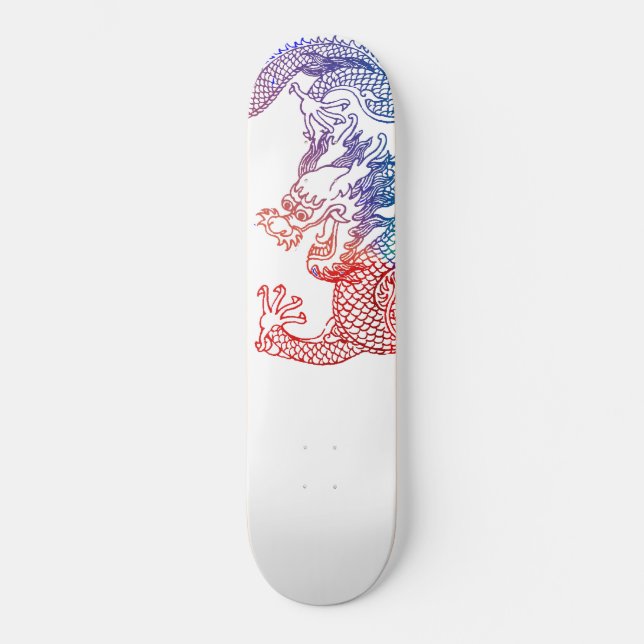 Kinesisk dragon mini skateboard bräda 18,5 cm (Framsida)