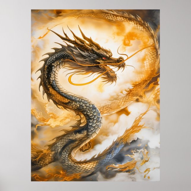 Kinesisk dragon poster (Framsidan)