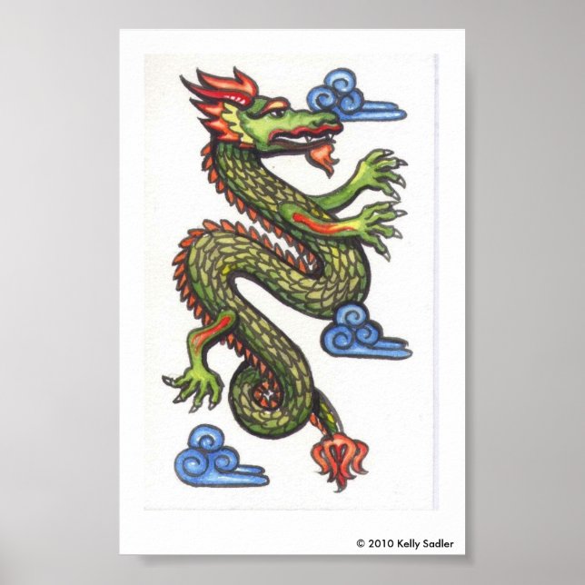 Kinesisk dragon poster (Framsidan)