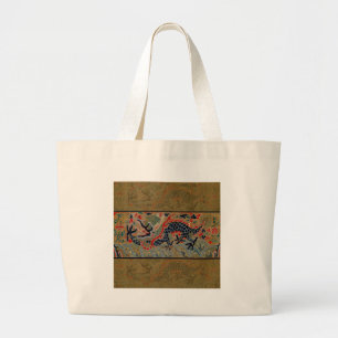 Kinesisk Dragon Symbol Antique Asian Jumbo Tygkasse