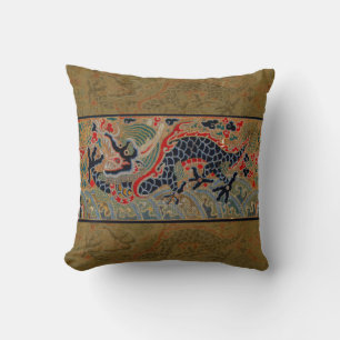 Kinesisk Dragon Symbol Antique Asian Kudde