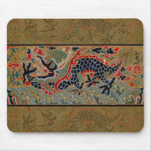 Kinesisk Dragon Symbol Antique Asian Musmatta