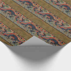 Kinesisk Dragon Symbol Antique Asian Presentpapper