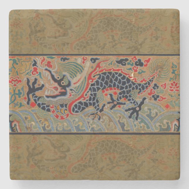 Kinesisk Dragon Symbol Antique Asian Stenunderlägg (Framsidan)