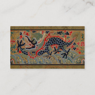 Kinesisk Dragon Symbol Antique Asian Visitkort
