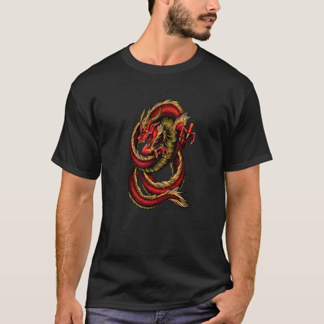Kinesisk dragon t shirt (Framsida)