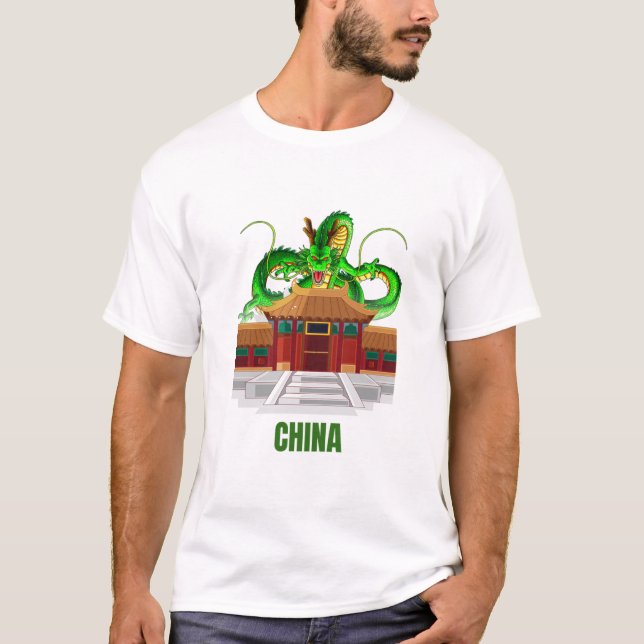 Kinesisk dragon T-Shirt - Symbol of Strength & Wis (Framsida)