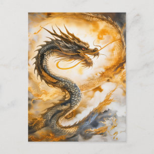 Kinesisk dragon vykort