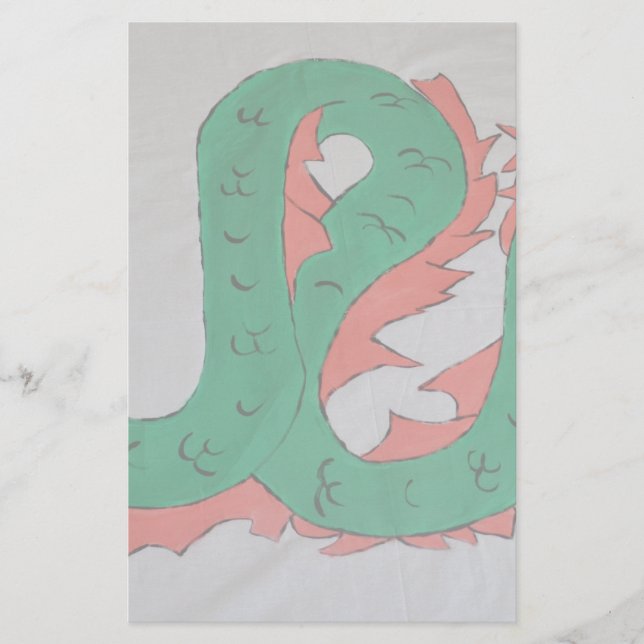 Kinesisk drak brevpapper (Framsida)