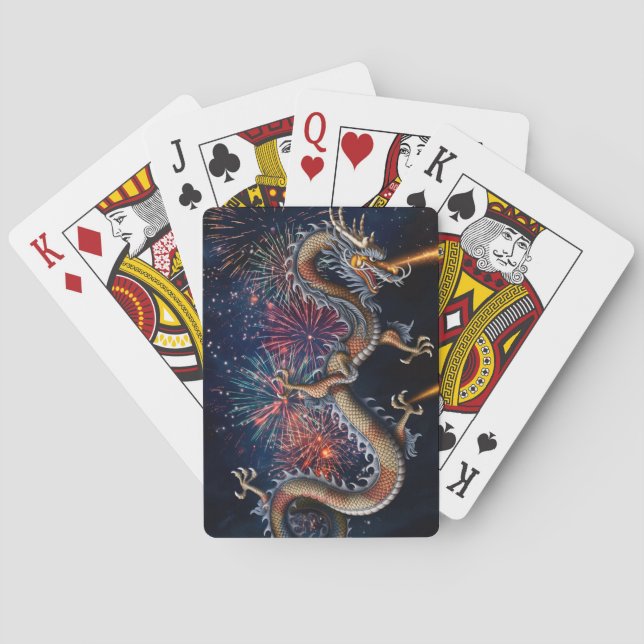 Kinesisk Drak Casinokort (Baksidan)