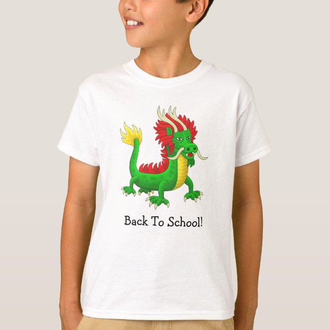 Kinesisk Drak utan Vingar T Shirt (Framsida)