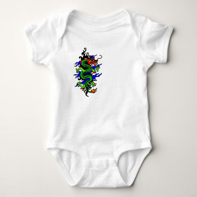 Kinesisk drake baby kostym tee shirt (Framsida)