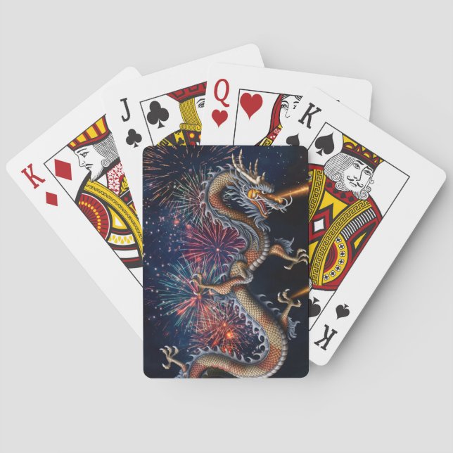 Kinesisk drake casinokort (Baksidan)
