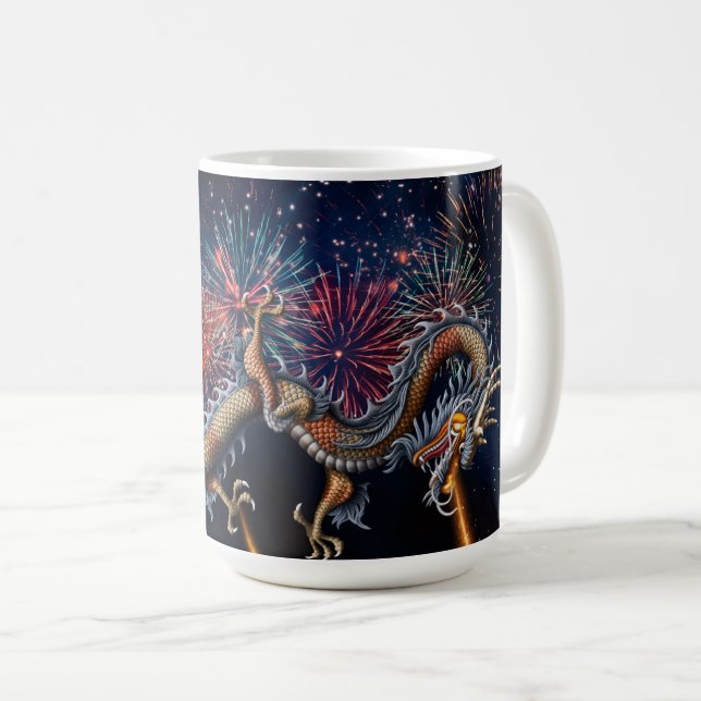 Kinesisk drake kaffemugg (Framsida höger)