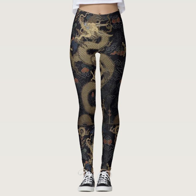 Kinesisk drake leggings (Framsida)