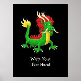 Kinesisk drake modern stil poster