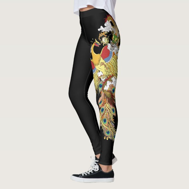 Kinesisk drake och foenix leggings (Vänster)