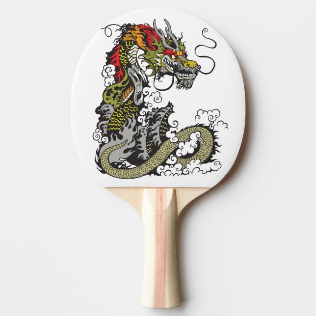 kinesisk drake pingisracket (Framsidan)