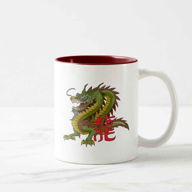 Kinesisk drake Två-Tonad mugg (Höger)